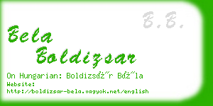 bela boldizsar business card